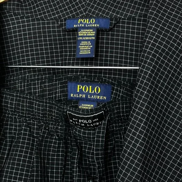 Polo Ralph Lauren Matching Grid Pattern Pajama Set - Picture 7 of 13